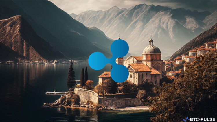 Montenegro background with Ripple logo