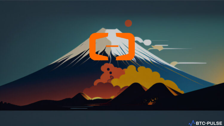 Alibaba Cloud logo on the background of mount fuji