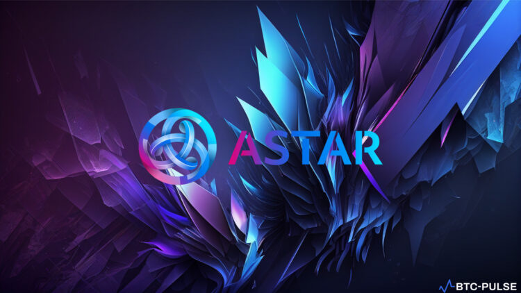 Astar Network logo with abstract background