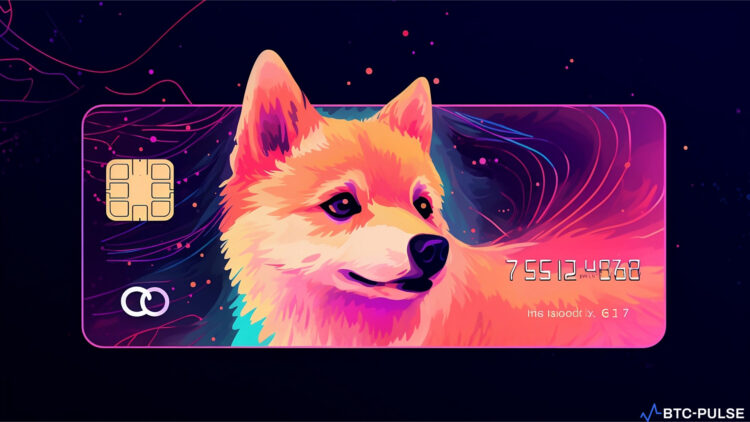 A futuristic illustration of Babydogeswap's virtual crypto card