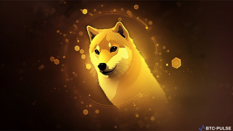 Golden Inu's logo with the text: "GOLDEN token presale launch