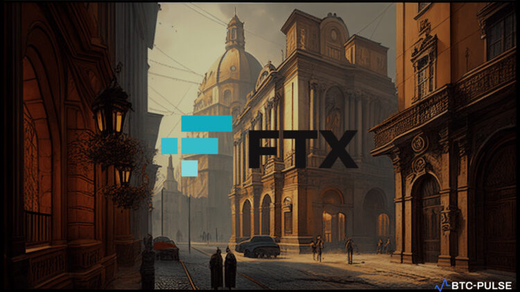 Illustration of a courtroom setting depicting FTX's legal case against ByBit over asset withdrawals and token scheme.