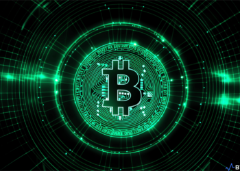 Illustrative image of Bitcoin Cash logo with digital gears signifying network upgrade