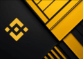 Binance's official logo prominently displayed against a contrasting backdrop of shiny Euro symbols.