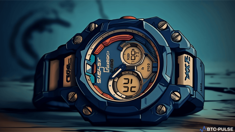 Digital rendering of Casio's G-SHOCK watch as an NFT.