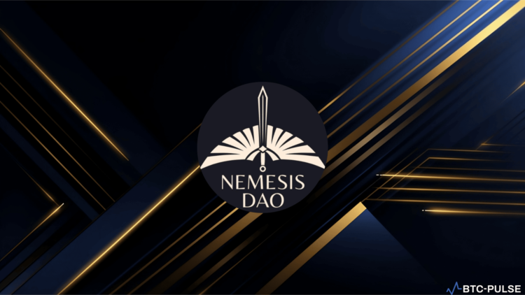 The official emblem of Nemesis DAO, symbolizing the dawn of innovative, community-driven financial solutions in the DeFi space.