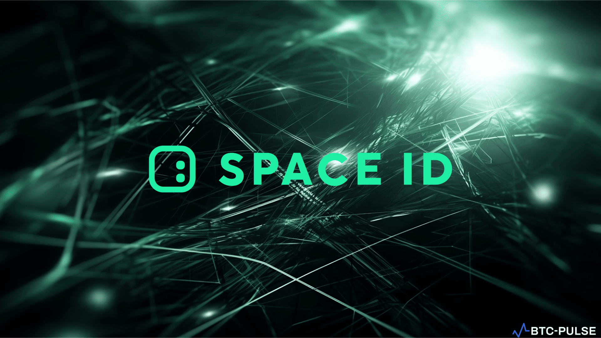 A captivating visual representation of SPACE ID's universal name service network in the vast cosmos of digital identities.