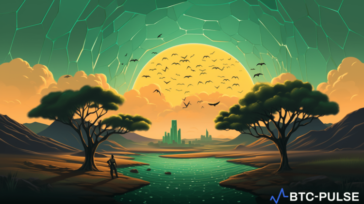 Illustration of South Africa embracing stablecoins and blockchain for financial inclusion