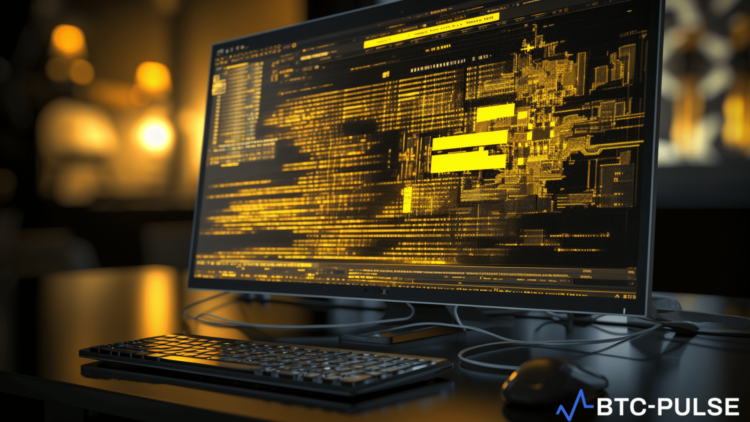 Close-up of a computer screen showing GitHub code. Binance Security faces a security challenge as internal passwords and sensitive data are exposed, raising cybersecurity concerns.