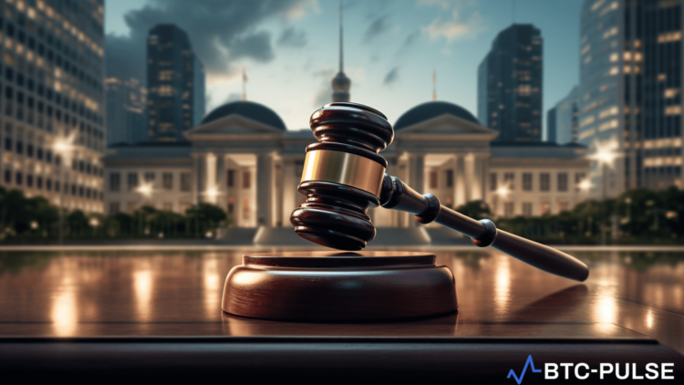 Singapore High Court gavel symbolizing legal victory. DeFiance Capital prevails in the legal battle against 3AC, highlighting the multifaceted nature of crypto asset ownership and trust disputes.