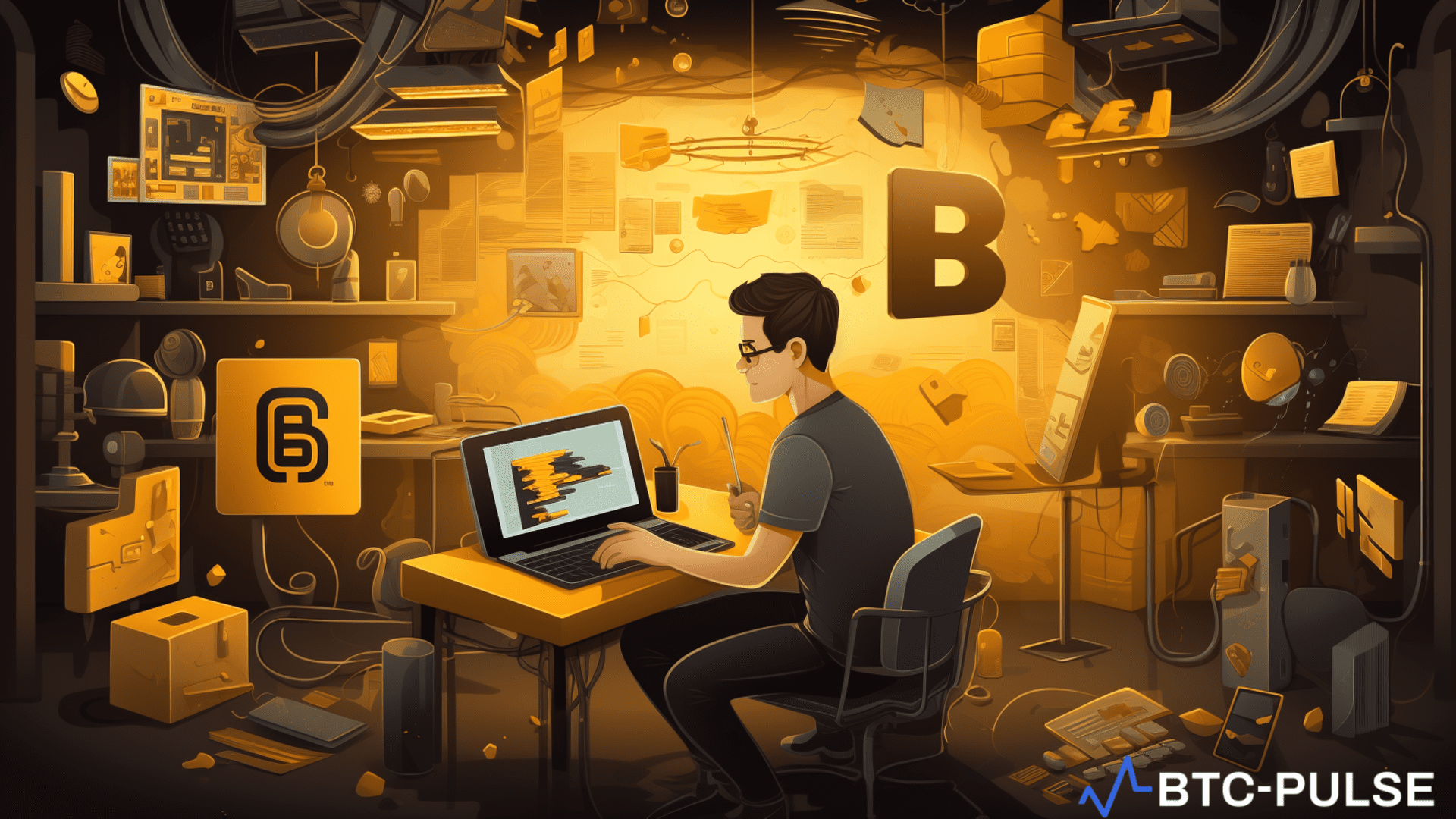Illustration of Binance Web3 Wallet enhancements, including Inscriptions Marketplace and ERC-404 support