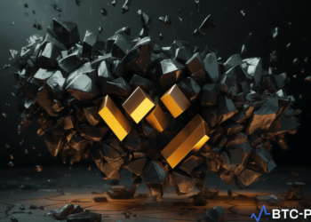 Binance logo with a broken link symbolizing the end of USDC support on the Tron network