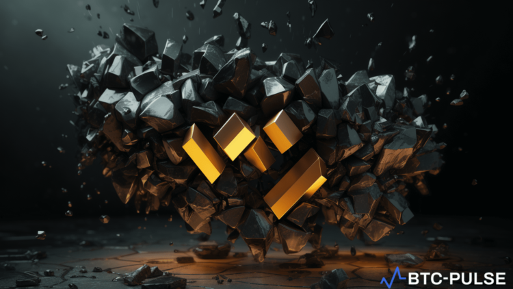 Binance logo with a broken link symbolizing the end of USDC support on the Tron network