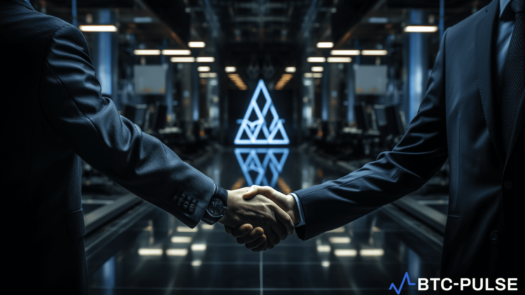 Representatives of HashKey and Victory Securities shaking hands, symbolizing their strategic partnership to enhance virtual asset services.