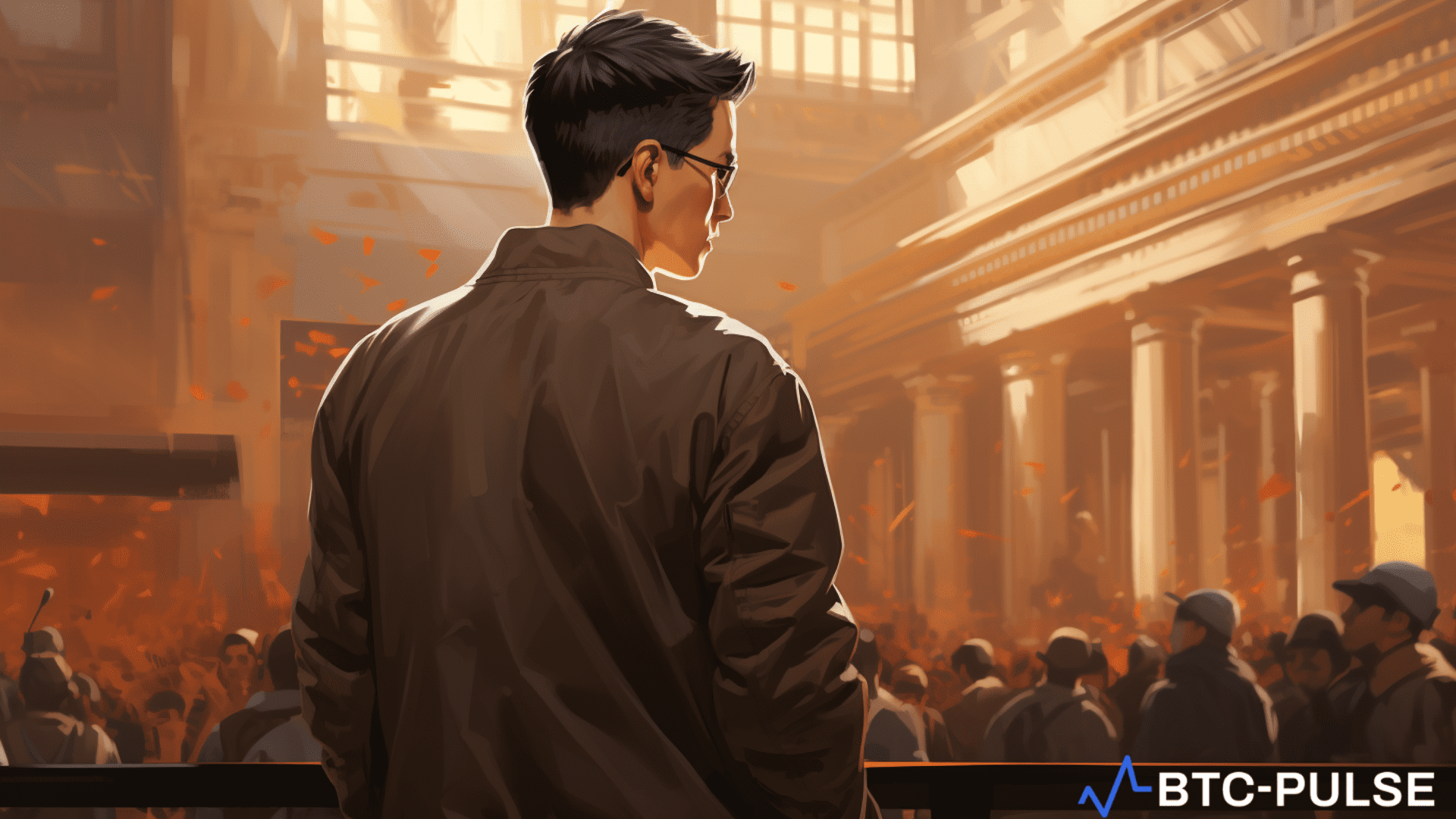 Binance founder Changpeng Zhao appearing in court during his sentencing for money laundering violations.