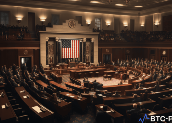 US House of Representatives voting session on the FIT21 Act to clarify crypto regulations.