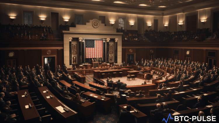 US House of Representatives voting session on the FIT21 Act to clarify crypto regulations.