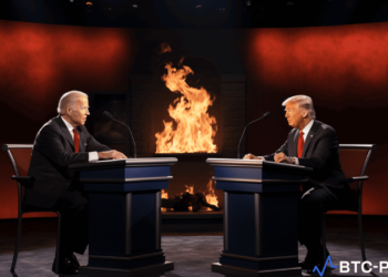 Joe Biden and Donald Trump during the presidential debate 2024