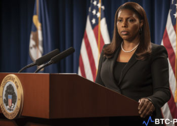 New York Attorney General Letitia James at a press conference about Mining